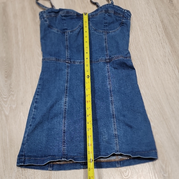 PacSun Blue Denim Bustier Midi Dress - Picture 4 of 8